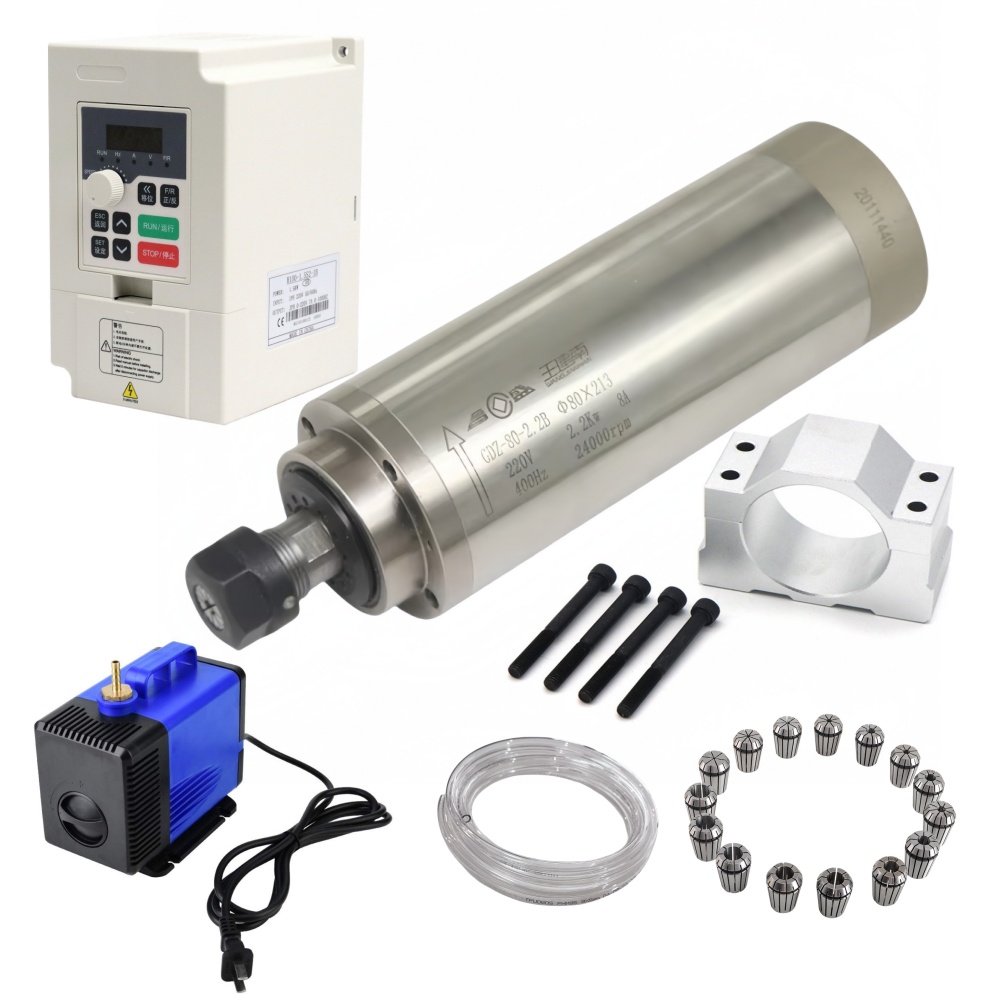 2.2Kw Water Cooled Spindle Kit Vfd - Zestaw CNC: silnik wrzeciona chłodzony wodą