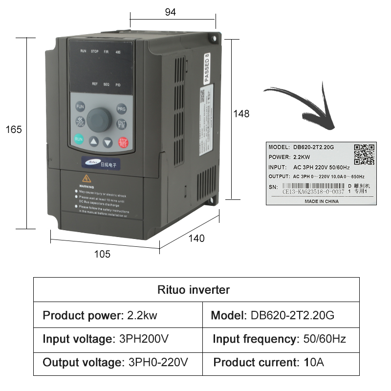 Zestaw wrzeciona chłodzonego w – 2.2Kw Water Cooled Spindle Kit Vfd recenzja i cena