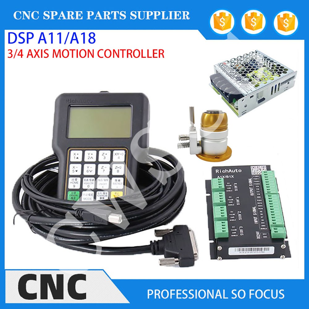 Sterownik ruchu CNC 3-osiowy 4 – Richauto A11 Dsp Controller 3 Axis recenzja i cena
