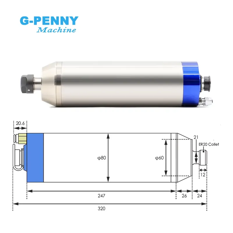 Zestaw wrzeciona chłodzonego w – 2.2Kw Water Cooled Spindle Kit Vfd recenzja i cena